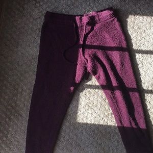 Burgundy joggers